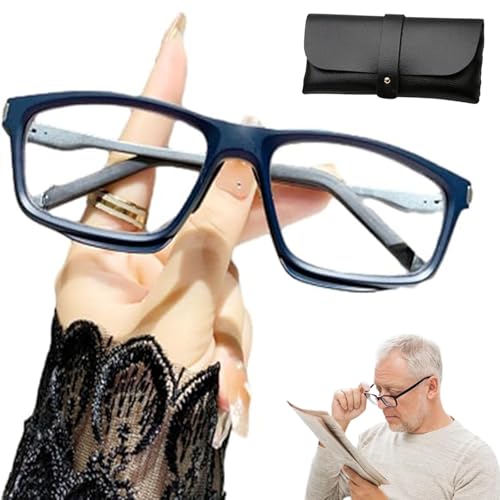 Antaram Reading Glasses, Antaram Sports Color-Changing Multi-Focal Reading Glasses, Anti Blue Light Glasses Women Men (+4.0,Blue) von YBJUTT