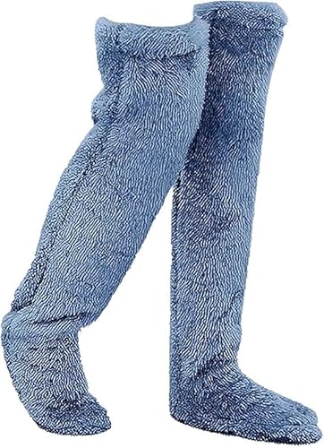 Cozzii Socks, Fuzzy Dreams Leg Warmers, Cozzii Foot Warmer,Long Fuzzy Socks for Women, for The Winter (Blue,One Size) von YBJUTT