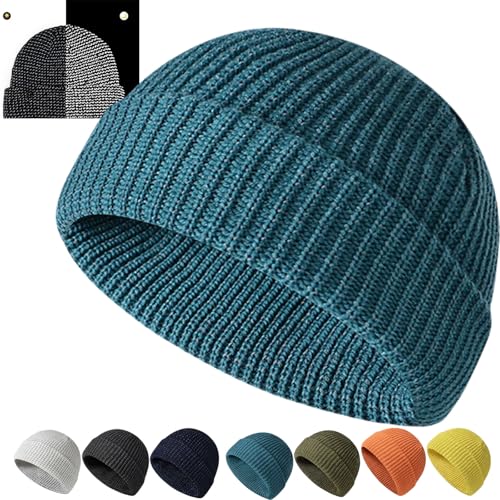 Flexmütze 2.0 - Unisex, Flexmütze, reflektierend, Flexmütze, Flex Reflective Beanie Hat,Damenstrickmütze (Blue,One Size) von YBJUTT