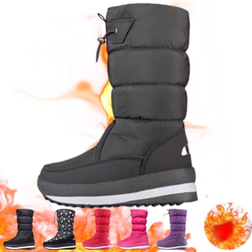 Houstape Winterstiefel, Houstape Schneestiefel, wasserdichte, rutschfeste, Warme Winterstiefel (39 EU,Grau) von YBJUTT