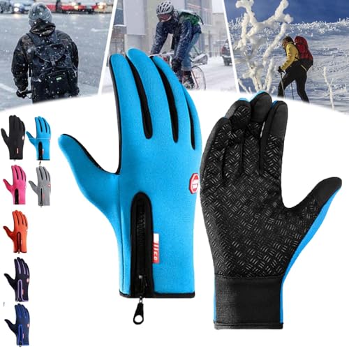 YBOEG Frostfit - Thermo Handschuhe, Thermo Handschuhe Herren Frostfit, Frostfit Thermo Handschuhe Damen, Frostfit Handschuhe Mit Wasserabweisender Beschichtung Und Touchscreen-Funktion (Blau,XL) von YBOEG