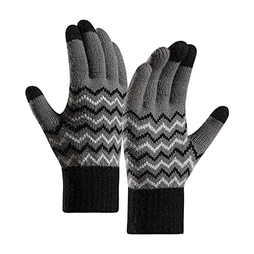 YCBMINGCAN Black Friday Thermohandschuhe Winter Handschuhe Herren Damen Thermo Winterhandschuhe Touchscreen Warme Rutschfester Strickhandschuhe Softshell Handschuhe für Damen Herren Radfahren Outdoor von YCBMINGCAN