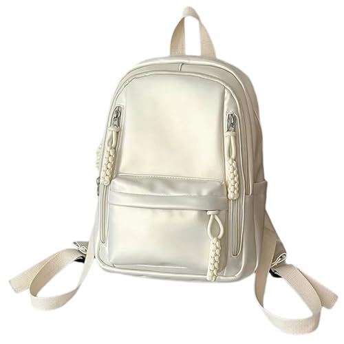 Geräumiger Rucksack Aus Weichem PU Leder Für Damen Und Herren Vielseitige College Büchertasche Für Teenager Großer Laptop Reise Tagesrucksack von YCHUCH