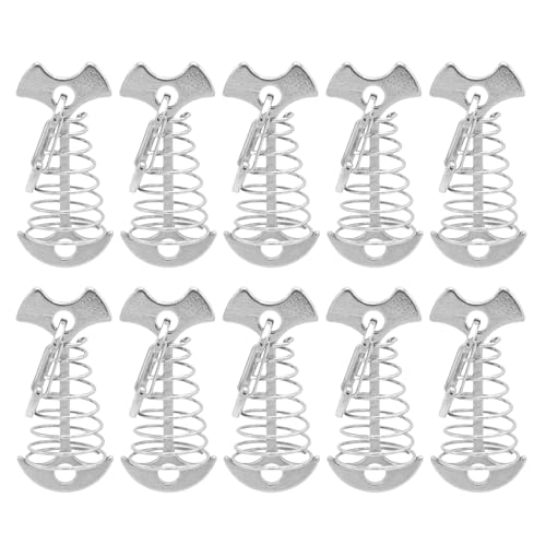 YCHUCH 10Pcs Tragbare Fishbone Deck Peg Mit Frühling Schnallen Deck Planken Bord Zelt Stakes Outdoor Camping Zubehör von YCHUCH