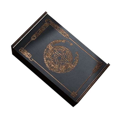 YCHUCH Tarotkarten-Aufbewahrungsbox aus Holz, Push-Pull-Tarotkarten, Aufbewahrungsbox, tragbarer Kartenbehälter, Astrologie, Schmuckkästchen, langlebig von YCHUCH