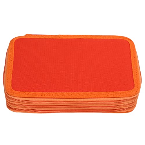 YCRGYYBD Federmäppchen, einzigartiges exquisites Design, Bleistiftloch, fest, stabil, hohe Haltbarkeit, großes Federmäppchen für Schule, Zuhause, Schulbedarf, Orange, Taschen-Organizer von YCRGYYBD