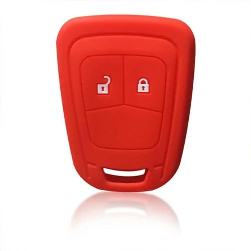 YCSYHQM Silikon-Schlüssel-Schutzhülle für Opel Astra J H, 2-Tasten-Autoschlüssel-Hülle, Zubehör, Schutz, Hülle, Tasche, Rot von YCSYHQM