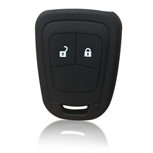 YCSYHQM Silikon-Schlüssel-Schutzhülle für Opel Astra J H, 2-Tasten-Autoschlüssel-Hülle, Zubehör, Schutzschale, Tasche, Schwarz von YCSYHQM