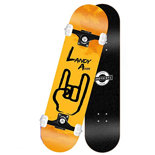 Skateboard-Deck 31" Vervollständigen Sie das Cruiser-Skateboard Premium Maple Double Kick Deck für Erwachsene Hochpräzises ABEC7-Lager Verschiedene Muster für Erwachsene/Jugendliche/Kinder Junge von YDAWRY