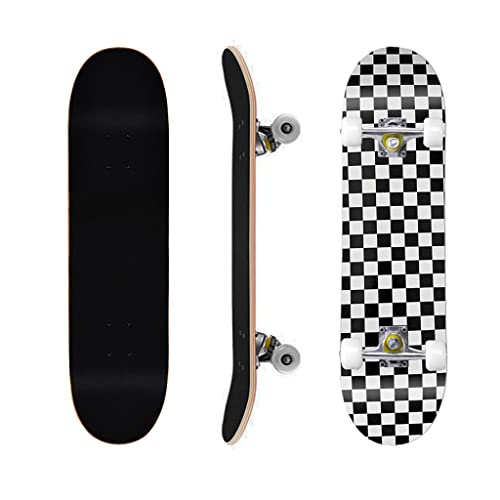 Skateboard für Kinder, Skateboard-Deck für Erwachsene, 31 x 8 Zoll komplette Skateboards, Ahorn-Anfänger-Skateboard von YDAWRY
