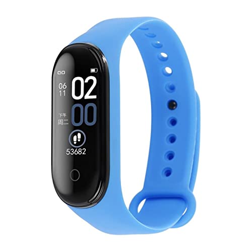 YDDM Smart Band Wristband Blood Pressure/Heart Rate Monitor/Pedometer Sports Bracelet Health Fitness Bracelet (Color : Blue) von YDDM