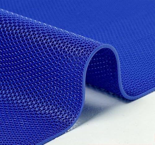 Dusche Badematte, rutschfeste Drainagematte, Badezimmer-Duschmatte, PVC-Drainage-Rutschmattenrolle, 0,5 cm dick, for Innendusche(Blue,90x400CM/3x13.1FT) von YDHSIKK