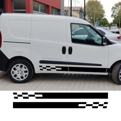 YDIOWBKLO 2 STÜCKE Autoaufkleber Grafiken Vinyl Aufkleber, Für FIAT Doblo Cargo Panorama Vauxhall Opel Combo Camper Van Autozubehör von YDIOWBKLO