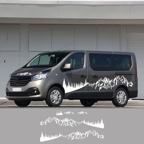 YDIOWBKLO 4 Stück Autotüraufkleber, Wohnmobil-Vinylfolie, Grafikaufkleber, für Renault Trafic 2 3 MK3 MK2, Autodekor-Zubehör von YDIOWBKLO