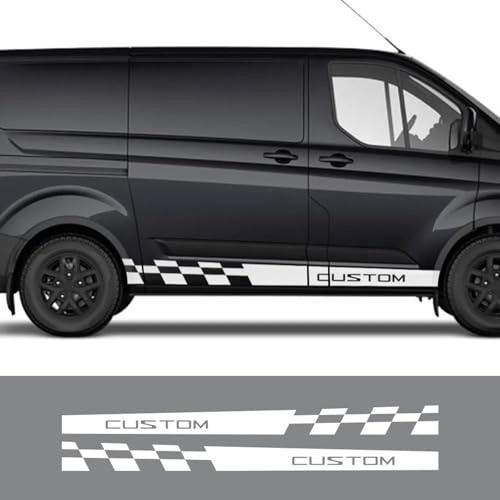 YDIOWBKLO Auto Custom Sport Aufkleber Lange Streifen Styling Vinyl Aufkleber, für Ford Transit Tourneo MK7 MK8 MK9 Auto Zubehör von YDIOWBKLO