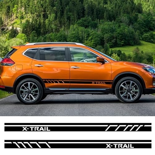 YDIOWBKLO Auto Seitenstreifen Dekoration Aufkleber Vinyl Film Aufkleber, für Nissan X-Trail Auto Tuning Zubehör von YDIOWBKLO