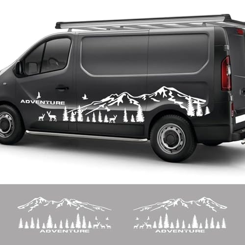 YDIOWBKLO Auto Tür Seite Aufkleber Mountain Graphics Vinyl Film Aufkleber, für Renault Trafic 2 3 MK3 MK2 MK1 Tuning Zubehör von YDIOWBKLO