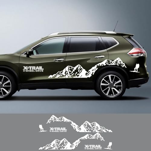 YDIOWBKLO Autoaufkleber Bergsteigen Sport Pack Grafik Vinyl Film Aufkleber, Für Nissan X-Trail T30 T31 T32 T33 Autozubehör von YDIOWBKLO