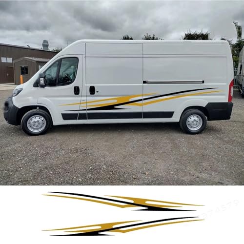 YDIOWBKLO Autoaufkleber Wohnmobil Karosserieseitengrafiken Stylingstreifen Vinylaufkleber, Für Peugeot Boxer Citroen Jumper FIAT Ducato von YDIOWBKLO