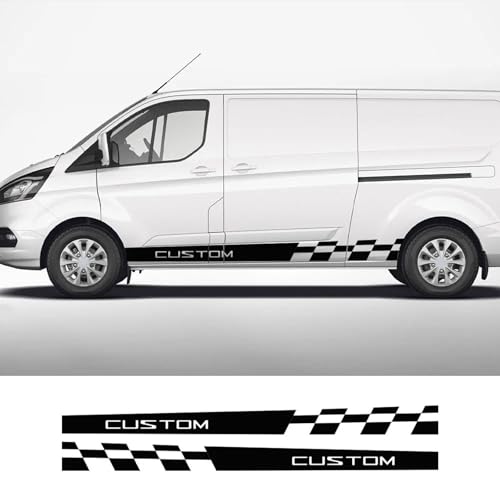 YDIOWBKLO Autoaufkleber mit Langen Streifen, Vinyl-Aufkleber, für Ford Transit Tourneo Custom Sport MK7 MK8 MK9, Autozubehör von YDIOWBKLO