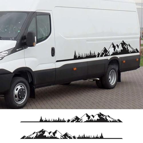 YDIOWBKLO Seitenaufkleber für Autotüren, für IVECO Daily Camper Van Wohnmobil Caravan Grafiken Mountain Vinyl Dekor Aufkleber Zubehör von YDIOWBKLO