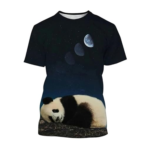 YDOOW 3D-Tier Kurzarm Sommer 3D Niedliche Tierpanda Druck T-Shirt Traditionelle Schätze Panda Grafische T-Shirts Für Männer Kleidung-T-Shirt-Nxh47257-S von YDOOW