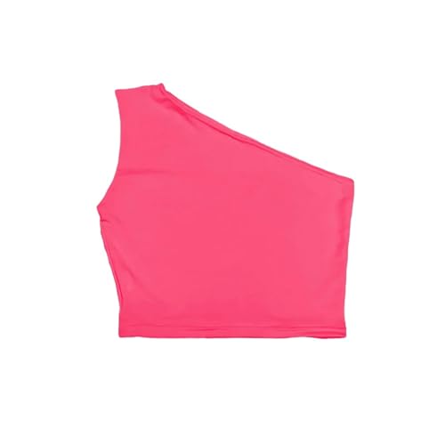 YDOOW Crop Shoulder Slim Fit Camisole Top, Rückenfreies Und Nabelfreies Camisole-Rosenrot-M von YDOOW