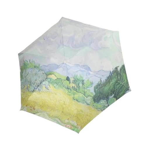 YDOOW Faltbarer Regenschirm Tragbarer Sonnenschirm Sunny Und Rainy Regenschirm Mini Tasche Nette Farbe Falten Regenschirm Schwarz Gummi Uv Schutz Sonnenschirm-Baum von YDOOW
