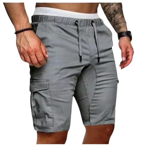 YDOOW Herren Shorts Sommer -Herren -Tägliche Reise Mode -Casual Shorts Casual Hosen-LightGray-S von YDOOW