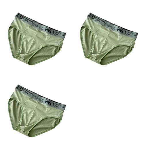 YDRABFLE Herren Unterwäsche In Großen Größen 3Pcs Herren Unterhose Weiche Männer Höschen Sport Atmungsaktive Große Größe Höschen Slips Für Männer Unterwäsche-Nk4-Xl-3Stück von YDRABFLE