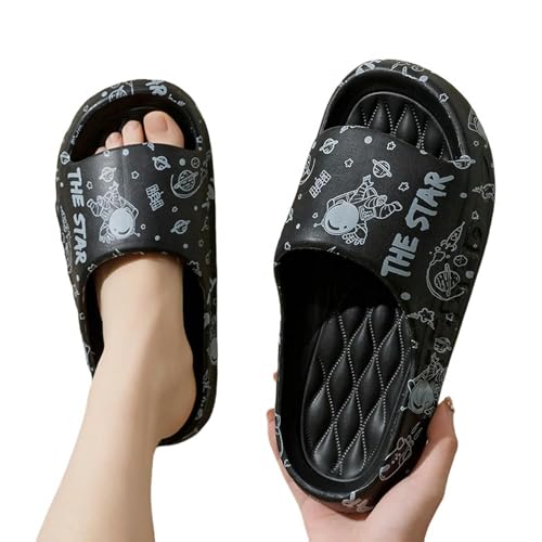 YDRABFLE Sandalen Hausschuhe Sommer Outdoor Kleidung Innen Haus Bad Dusche Anti Rutsch Haushalt Hausschuhe-Schwarz-40-41 von YDRABFLE