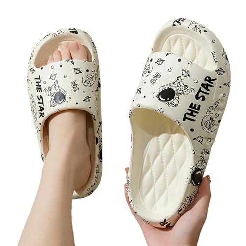 YDRABFLE Sandalen Hausschuhe Sommer Outdoor Kleidung Innen Haus Bad Dusche Anti Rutsch Haushalt Hausschuhe-Weiss-40-41 von YDRABFLE