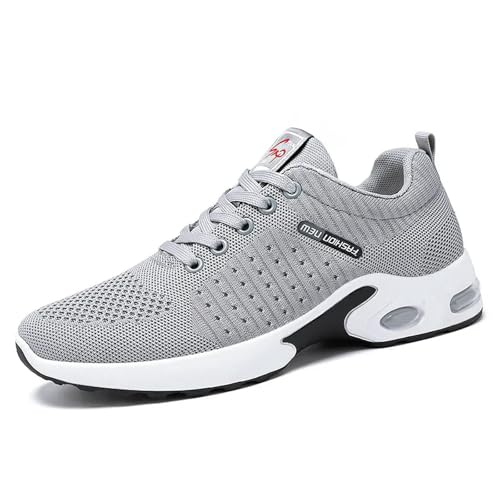 YDRABFLE Sportschuhe Professionelle Laufschuhe Leichter Designer Mesh Sneakers Schnüre-Up Männlicher Outdoor-Sport-Tennisschuh-9301 Grau-39 von YDRABFLE