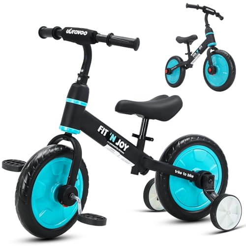 YEALEO 4-in-1 Kinderfahrrad für Jungen und Mädchen, Laufrad 12 Zoll Fahrrad für 2-4 Jährige, Laufrad mit 2 Abnehmbaren Trittbrettern und Höhenverstellbarer Sitz YEALEO 4-in-1 Kinderfahrrad für Jungen und Mädchen, Laufrad 12 Zoll Fahrrad für 2-4 Jährige, Laufrad mit 2 Abnehmbaren Trittbrettern und Höhenverstellbarer Sitz von YEALEO