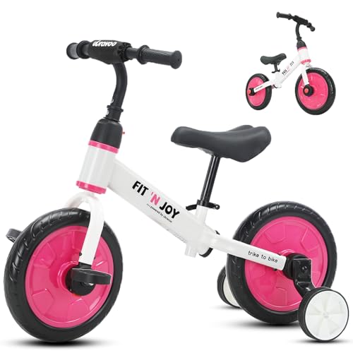 YEALEO 4-in-1 Kinderfahrrad für Jungen und Mädchen, Laufrad 12 Zoll Fahrrad für 2-4 Jährige, Laufrad mit 2 Abnehmbaren Trittbrettern und Höhenverstellbarer Sitz YEALEO 4-in-1 Kinderfahrrad für Jungen und Mädchen, Laufrad 12 Zoll Fahrrad für 2-4 Jährige, Laufrad mit 2 Abnehmbaren Trittbrettern und Höhenverstellbarer Sitz von YEALEO