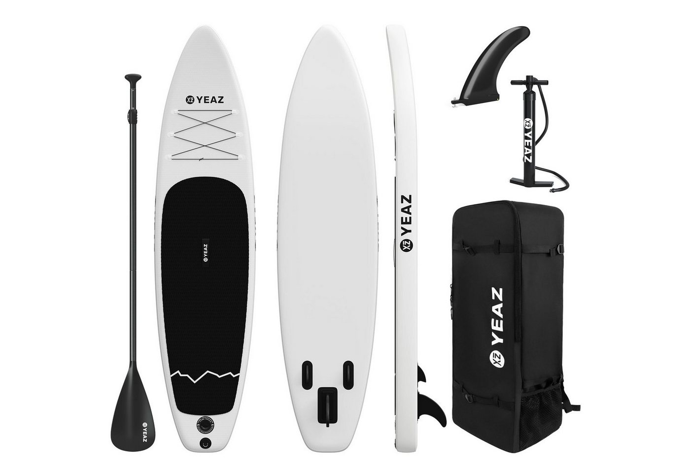 YEAZ Inflatable SUP-Board NOHEA - EXOTRACE - SET sup board und kit, Inflatable SUP Board, (Set), inkl. Zubehör wie Paddel, Handpumpe und Rucksack von YEAZ