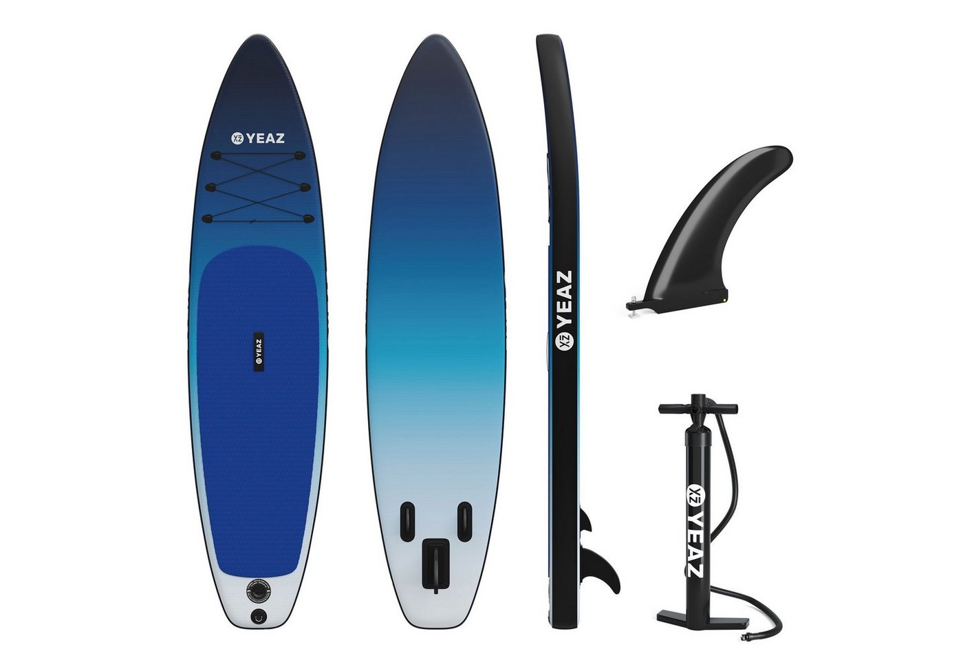 YEAZ Inflatable SUP-Board OCEAN BEACH - EXOTRACE PRO - sup board, Inflatable SUP Board, (Set), inkl. Zubehör wie Finne und Handpumpe von YEAZ