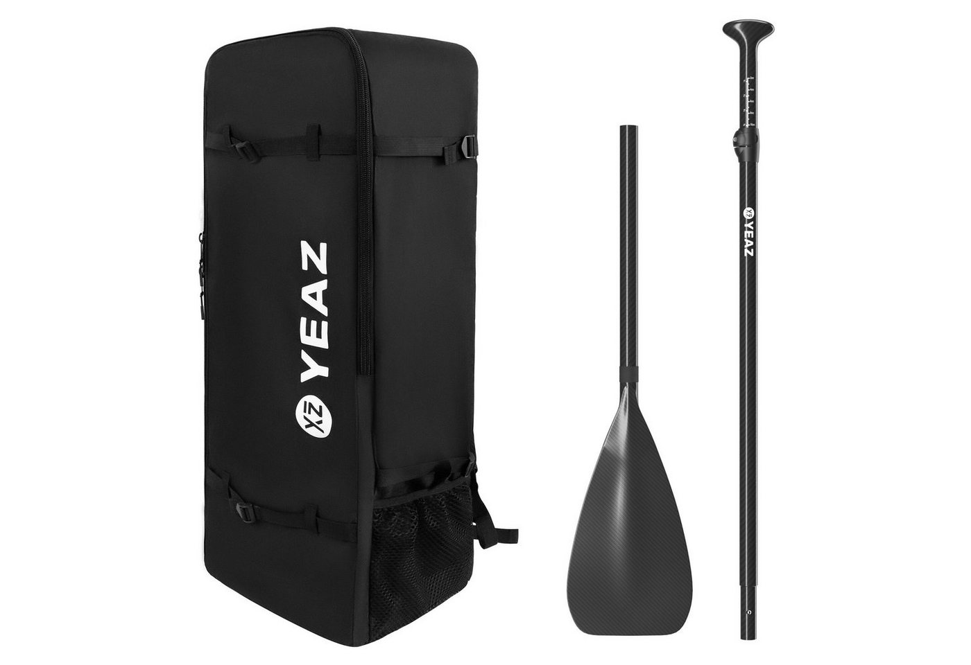 YEAZ KIT CARBON rucksack & carbon-paddel SUP-Paddel, Rucksack & Carbon-Paddel von YEAZ