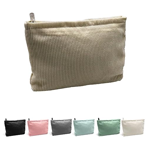 YEJAHY Kleine Make-up-Tasche, Cord-Kosmetiktasche, Make-up-Tasche, Organizer, Aufbewahrungstasche, Reise-Kulturbeutel, Zubehör-Organizer für Frauen, Khaki YEJAHY Kleine Make-up-Tasche, Cord-Kosmetiktasche, Make-up-Tasche, Organizer, Aufbewahrungstasche, Reise-Kulturbeutel, Zubehör-Organizer für Frauen, Khaki von YEJAHY