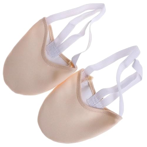 YEJULMRH 1 Paar Rhythmische Gymnastik Schuhe Halbe Länge Weiche Socken Kinder Erwachsene Ballett Tanz Elastische Schuhe Kunst Gym Zubehör.(Light Gold,XL) von YEJULMRH