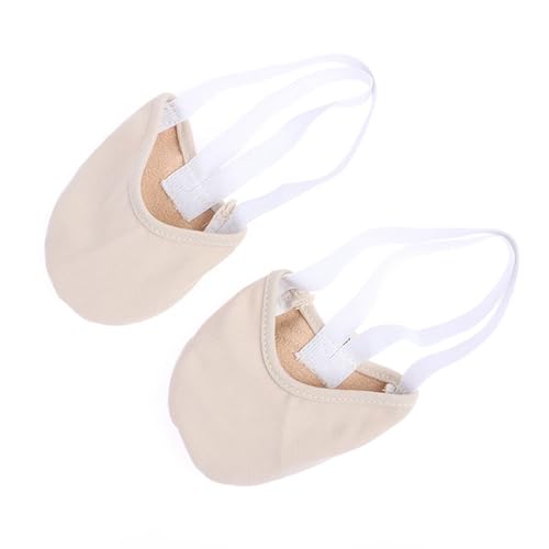 YEJULMRH 1 Paar Rhythmische Gymnastik Schuhe Halbe Länge Weiche Socken Kinder Erwachsene Ballett Tanz Elastische Schuhe Kunst Gym Zubehör.(Nude,L) von YEJULMRH