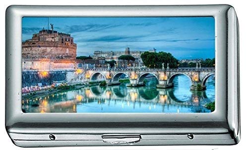 Rom Italien Tiber und Castel Sant Angelo Zigarettenetui/Schachtel, Kreditkartenetui für Frauen Männer Rom Italien Tiber und Castel Sant Angelo Zigarettenetui/Schachtel, Kreditkartenetui für Frauen Männer von YENDOSTEEN