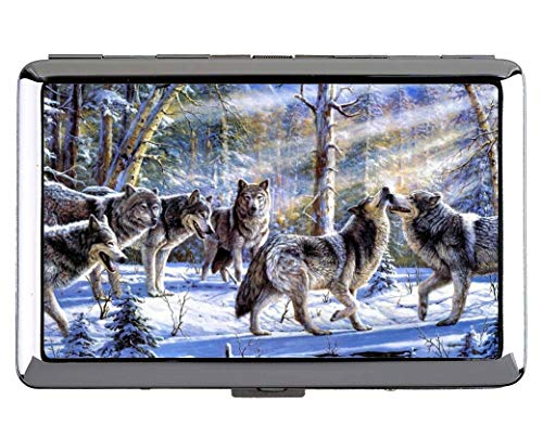 Zigarettenetui, Tier Wolf Box Schutz Credit Visitenkartenetui von YENDOSTEEN