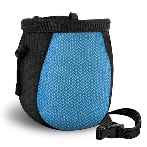 YERGOFE Kletterkreidebeutel – verstellbare schwarze Kreide-Tasche für Kletterausrüstung (blau) von YERGOFE
