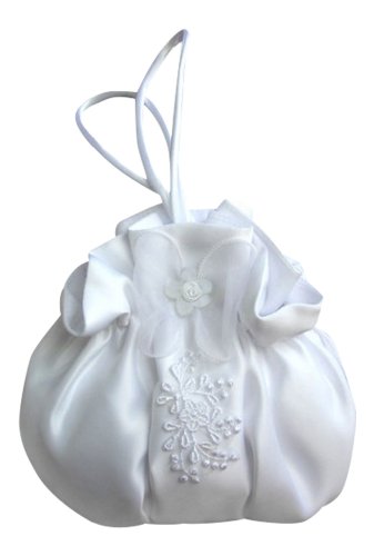 Kommunionbeutel Tasche Beutel Kommunion Kommuniontasche weiß aus Satin Kommunionbeutel Tasche Beutel Kommunion Kommuniontasche weiß aus Satin von YES
