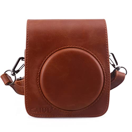 YESEFVXVT Kamera Tasche Pu. Leder-Schultergurt-Kamerasack PVC Schutzhülle fit for Fujifilm Fit for Instax Mini 90 Neo Classic Kameratasche(Mini 90 Brown) von YESEFVXVT