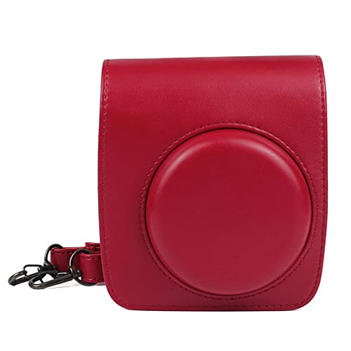 YESEFVXVT Kamera Tasche Pu. Leder-Schultergurt-Kamerasack PVC Schutzhülle fit for Fujifilm Fit for Instax Mini 90 Neo Classic Kameratasche(Mini 90 red) von YESEFVXVT