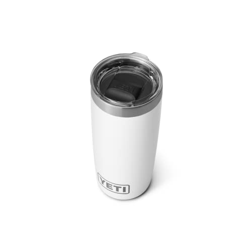 YETI Rambler Becher, Edelstahl, vakuumisoliert, mit MagSlider-Deckel, 300 ml, Weiß von YETI