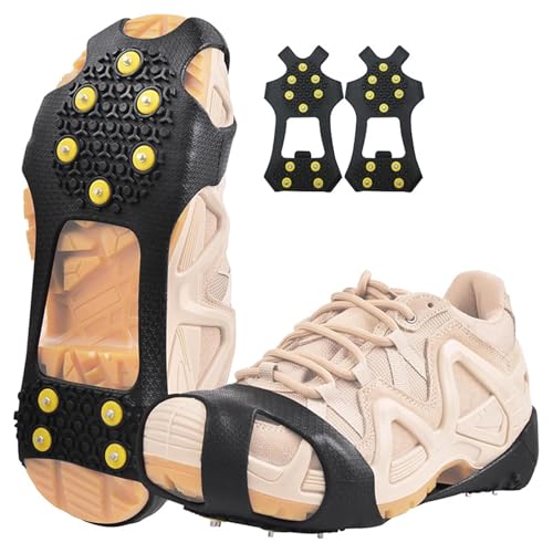 Spikes für Schuhe Winter, Anti Rutsch Schuhspikes, Spikes Schuhe Schuhkrallen mit 10 Zähne, Antirutsch Spikes Glatteis Spikes für Schuhe Wandern Spazieren Hiking Walking Winter Spikes für Schuhe Winter, Anti Rutsch Schuhspikes, Spikes Schuhe Schuhkrallen mit 10 Zähne, Antirutsch Spikes Glatteis Spikes für Schuhe Wandern Spazieren Hiking Walking Winter von YEWCEP