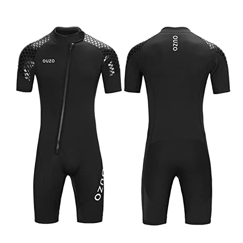 YFFS Neoprenanzug Herren Aus 3mm Premium Neopren Und Elastisches Nylon, Ganzkörper Tauchanzug Einteilig Mit Front-Reißverschluss Zum Surfen Tauchen Schnorcheln (2XL) von YFFS